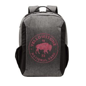 Retro Bison Yellowstone National Park 1872 Hiking Souvenir Vector Backpack