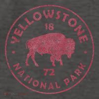 Retro Bison Yellowstone National Park 1872 Hiking Souvenir Vector Backpack