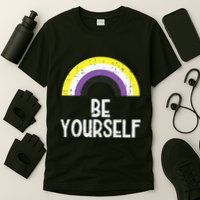 Rainbow Be Yourself Non Binary Nb Pride Flag Lgbt T-Shirt