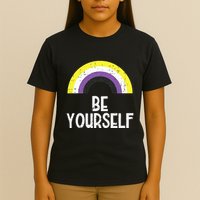 Rainbow Be Yourself Non Binary Nb Pride Flag Lgbt T-Shirt