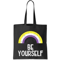 Rainbow Be Yourself Non Binary Nb Pride Flag Lgbt Tote Bag