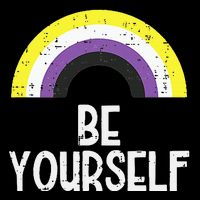 Rainbow Be Yourself Non Binary Nb Pride Flag Lgbt Mousepad