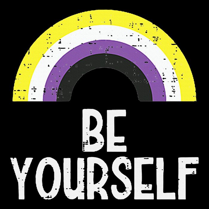 Rainbow Be Yourself Non Binary Nb Pride Flag Lgbt Baby Bodysuit