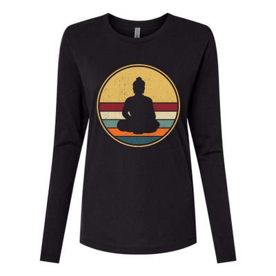 Retro Buddha Zen Vintage Buddhism Buddhist Funny Gift Womens Cotton Relaxed Long Sleeve T-Shirt