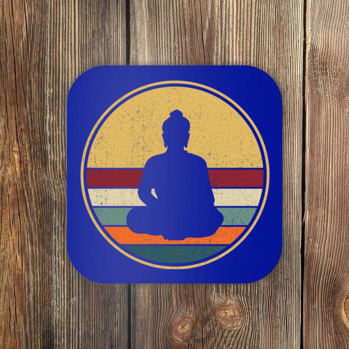 Retro Buddha Zen Vintage Buddhism Buddhist Funny Gift Coaster