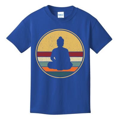 Retro Buddha Zen Vintage Buddhism Buddhist Funny Gift Kids T-Shirt