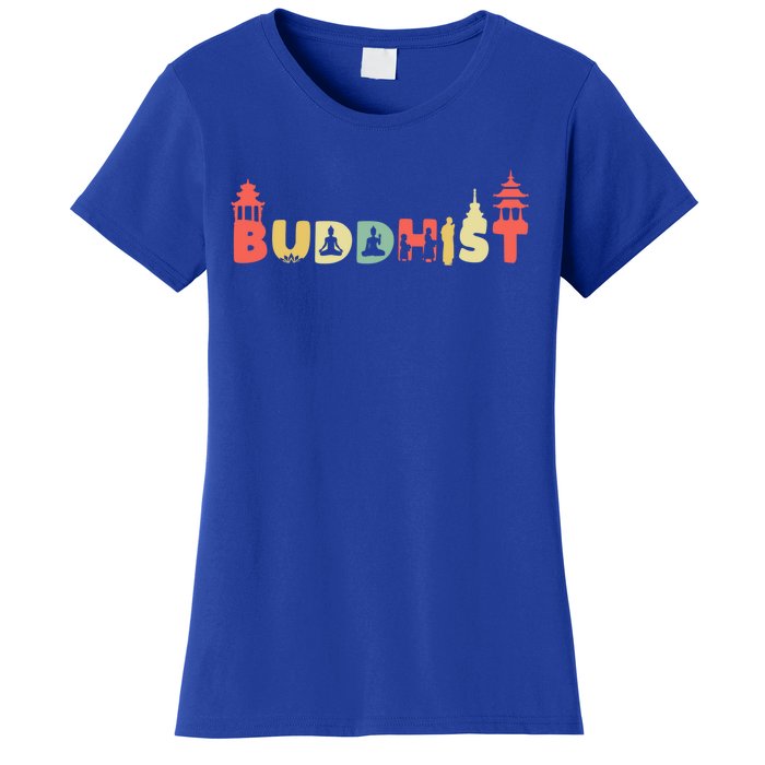 Retro Buddha Zen Gift Vintage Buddhism Buddhist Gift Women's T-Shirt