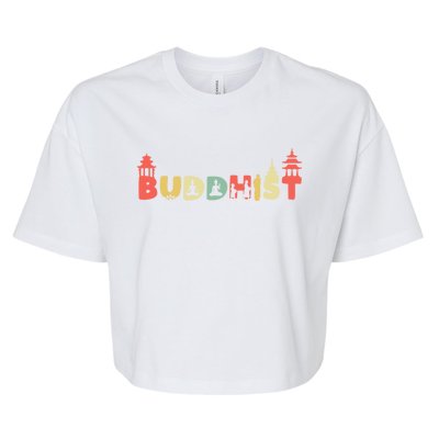 Retro Buddha Zen Gift Vintage Buddhism Buddhist Gift Bella+Canvas Jersey Crop Tee