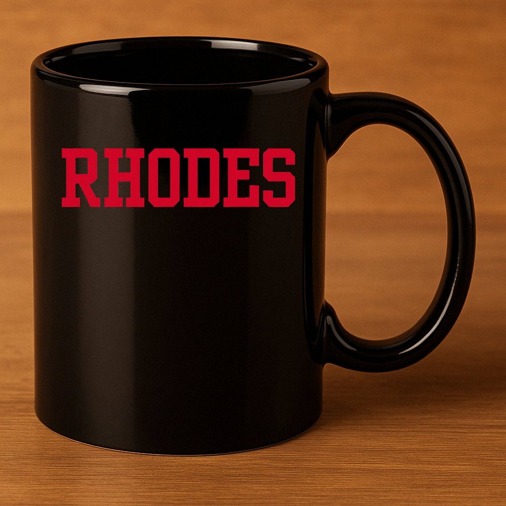 Rhodes College 02 11oz C Handle Ceramic Mug