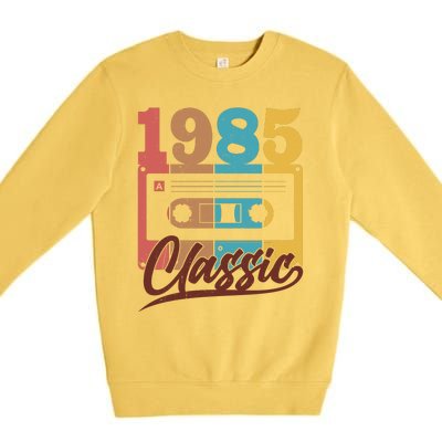 Retro Classic 1985 Birthday Cassette Tape Premium Crewneck Sweatshirt