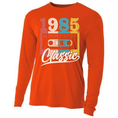 Retro Classic 1985 Birthday Cassette Tape Cooling Performance Long Sleeve Crew