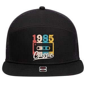 Retro Classic 1985 Birthday Cassette Tape 7 Panel Mesh Trucker Snapback Hat