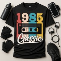 Retro Classic 1985 Birthday Cassette Tape Cooling Performance Crew T-Shirt