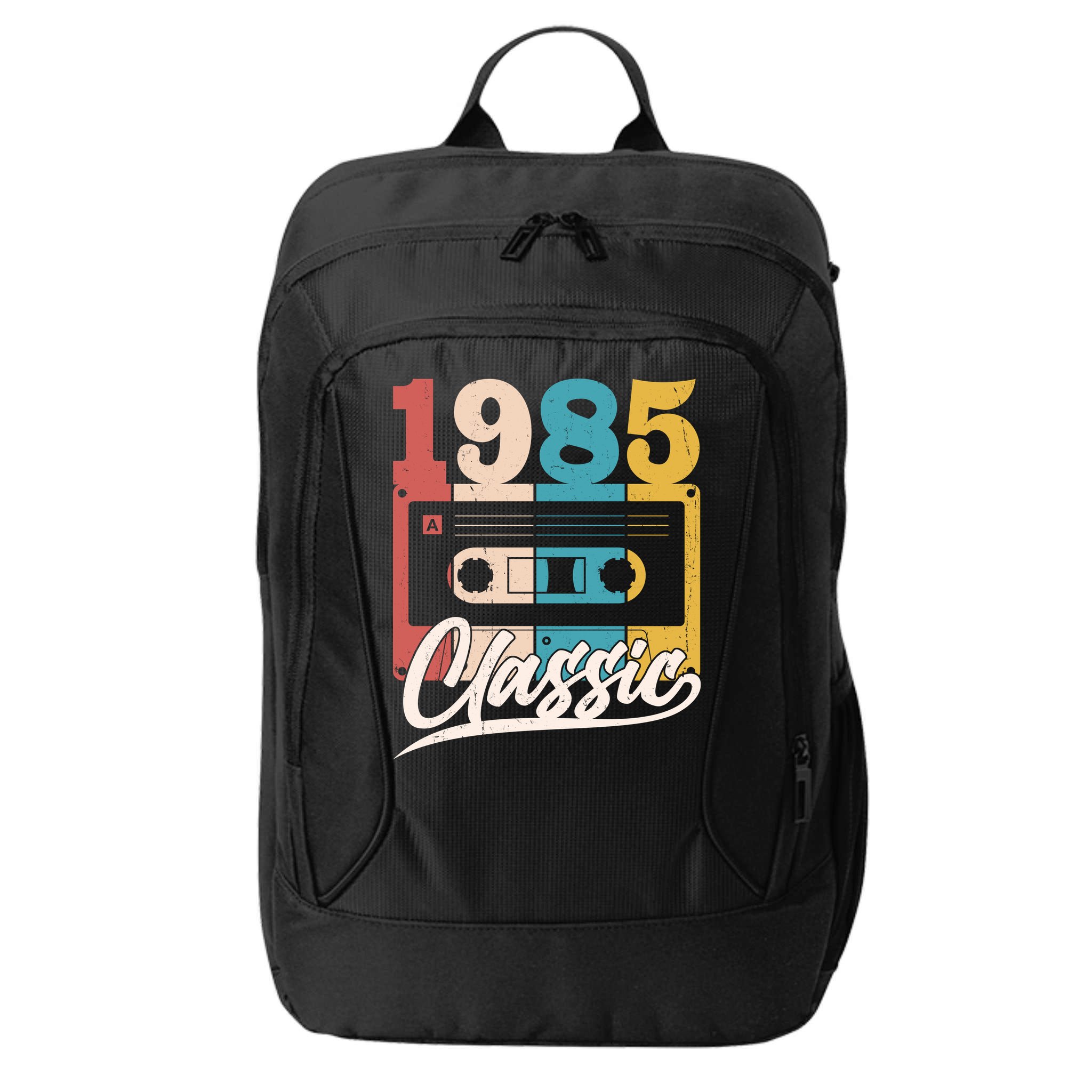 Retro Classic 1985 Birthday Cassette Tape City Backpack