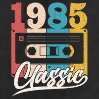 Retro Classic 1985 Birthday Cassette Tape 11oz C Handle Ceramic Mug