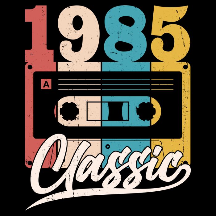 Retro Classic 1985 Birthday Cassette Tape Flatbill Hat