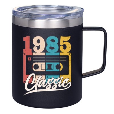 Retro Classic 1985 Birthday Cassette Tape 12oz Stainless Steel Coffee Mug