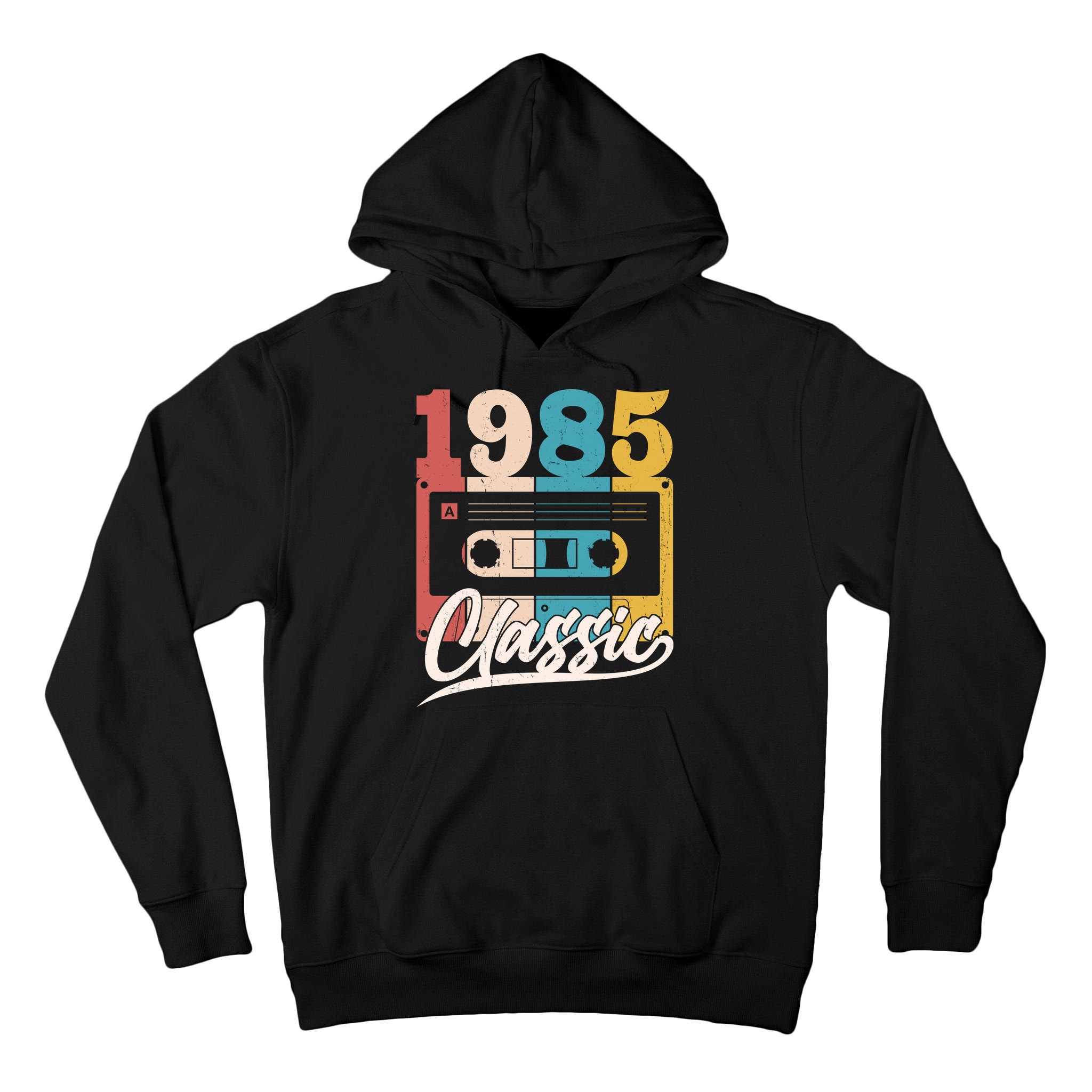 Retro Classic 1985 Birthday Cassette Tape Tall Hoodie