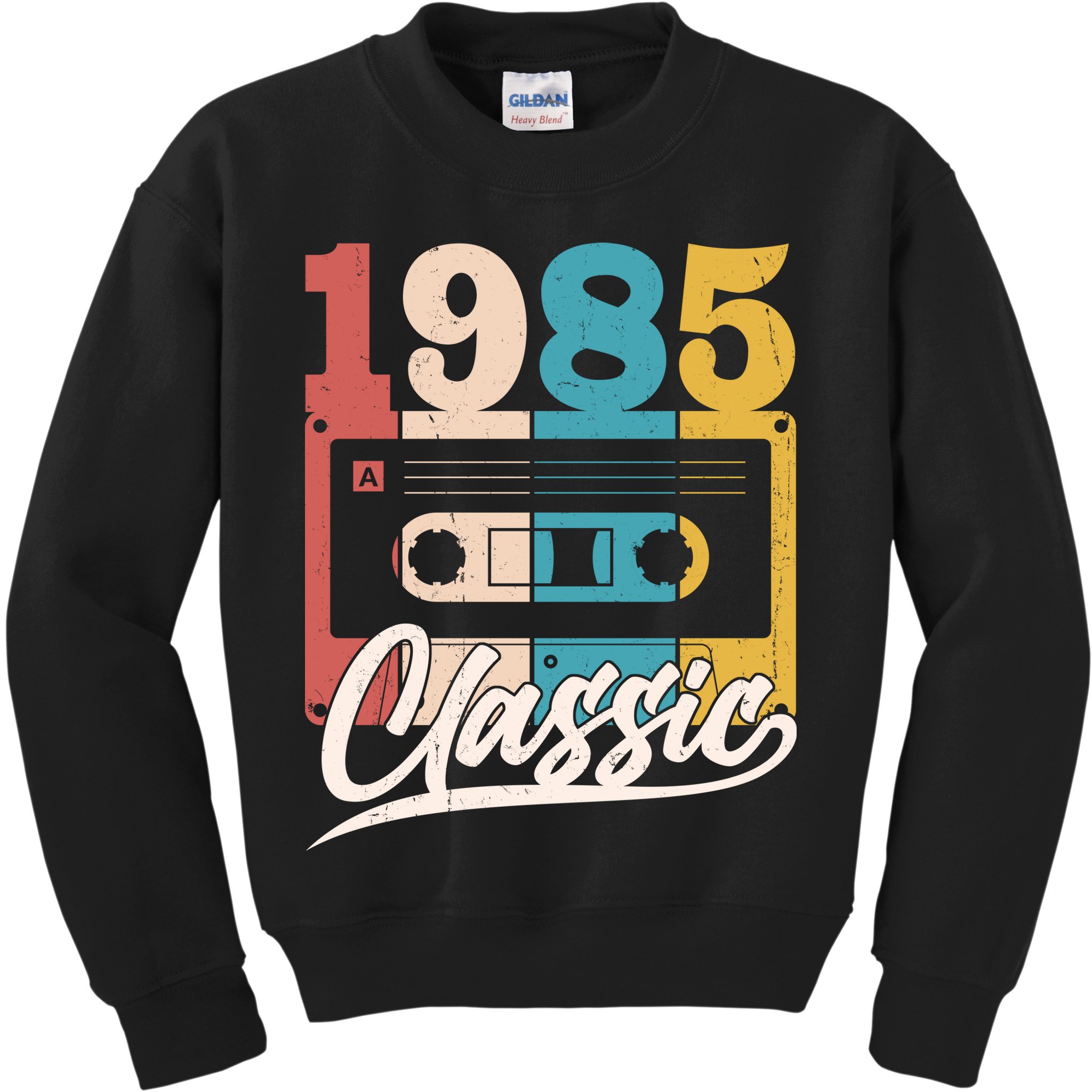 Retro Classic 1985 Birthday Cassette Tape Kids Sweatshirt