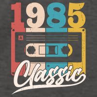 Retro Classic 1985 Birthday Cassette Tape Vector Backpack