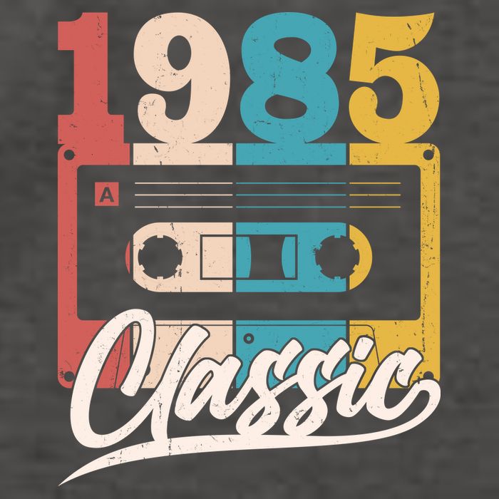 Retro Classic 1985 Birthday Cassette Tape Vector Backpack
