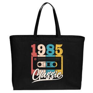 Retro Classic 1985 Birthday Cassette Tape Cotton Canvas Jumbo Tote