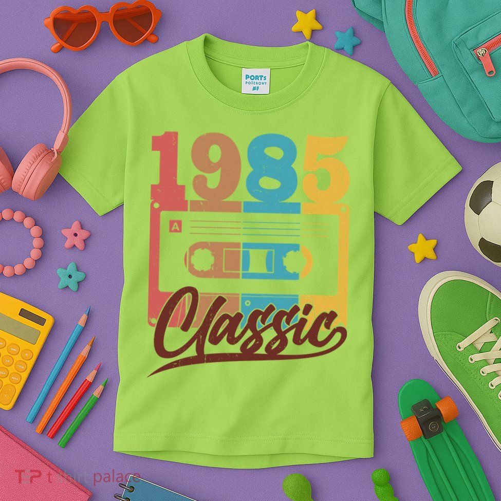Retro Classic 1985 Birthday Cassette Tape Kids T-Shirt