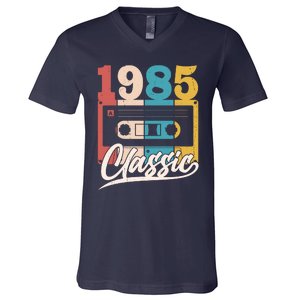 Retro Classic 1985 Birthday Cassette Tape V-Neck T-Shirt