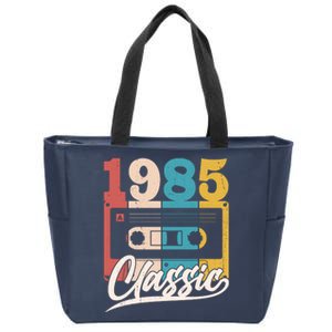 Retro Classic 1985 Birthday Cassette Tape Zip Tote Bag