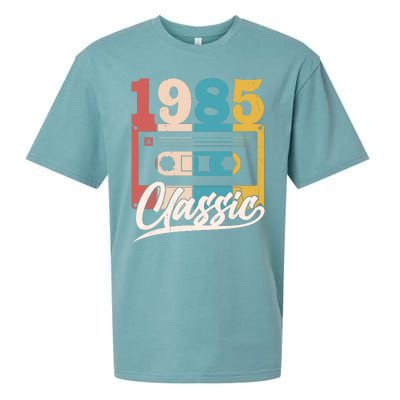 Retro Classic 1985 Birthday Cassette Tape Sueded Cloud Jersey T-Shirt