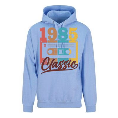 Retro Classic 1985 Birthday Cassette Tape Unisex Surf Hoodie