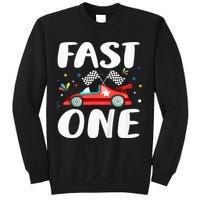 Race Car 1st Birthday Fast One This Little Racer Is One Year Sweatshirt