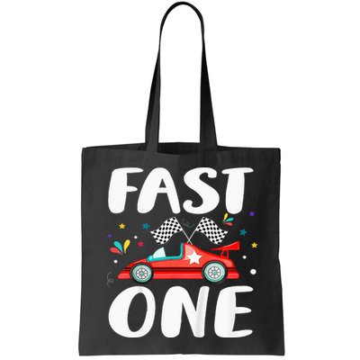 Race Car 1st Birthday Fast One This Little Racer Is One Year Bag