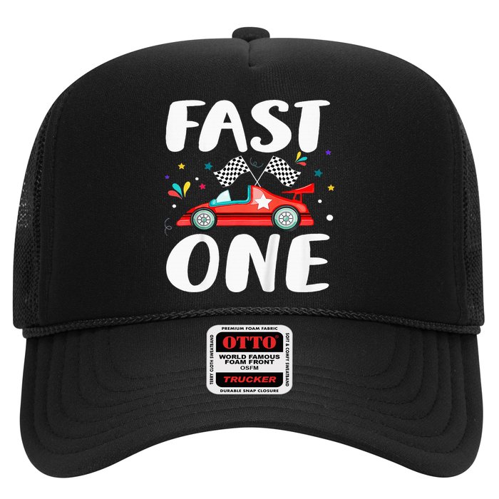 Race Car 1st Birthday Fast One This Little Racer Is One Year Hat