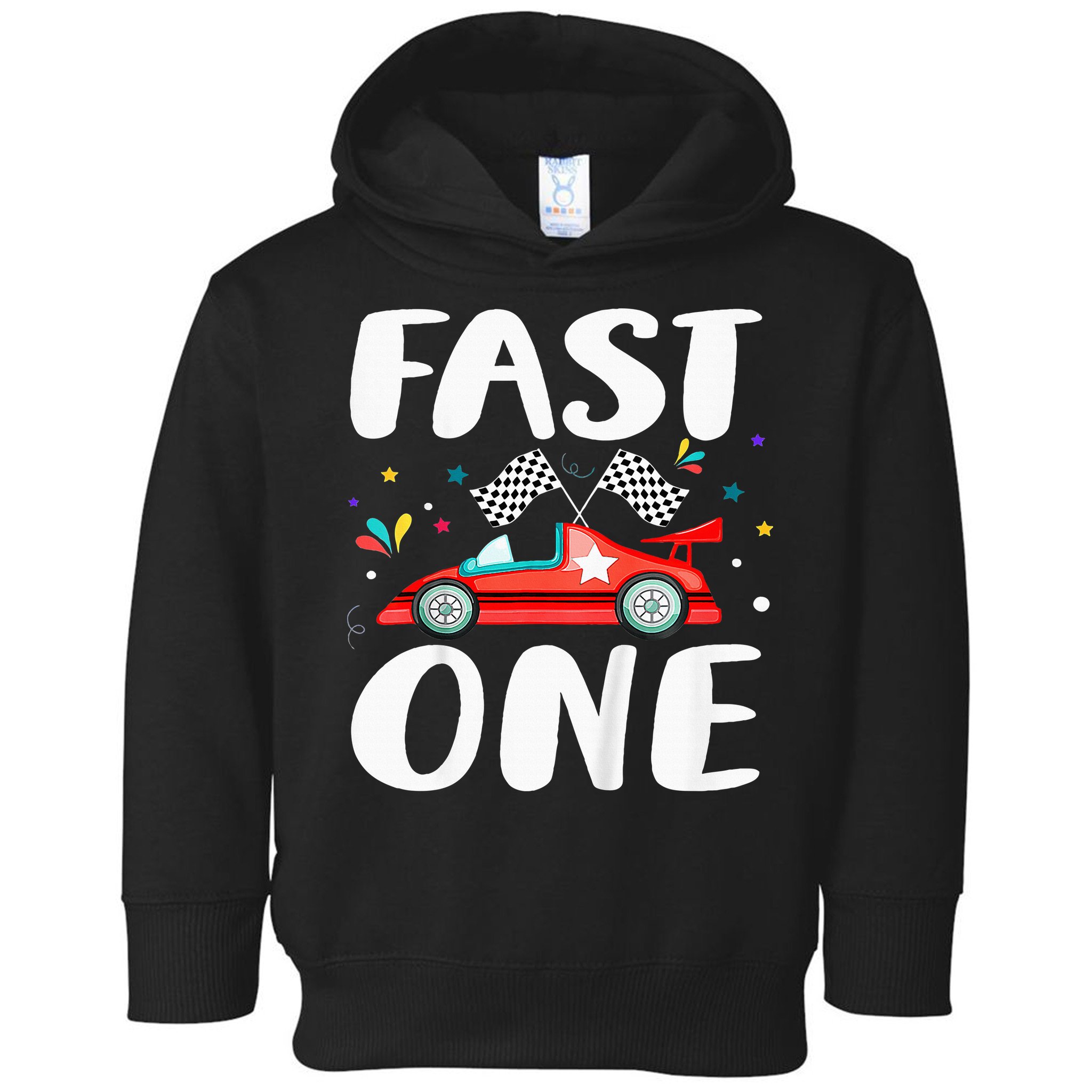 Race Car 1st Birthday Fast One This Little Racer Is One Year Toddler Hoodie