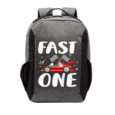 Race Car 1st Birthday Fast One This Little Racer Is One Year Vector Backpack
