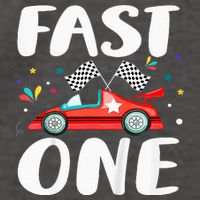 Race Car 1st Birthday Fast One This Little Racer Is One Year Vector Backpack