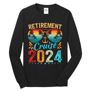 Retirement Cruise 2024 Retired Cruising Trip Vacation Tall Long Sleeve T-Shirt