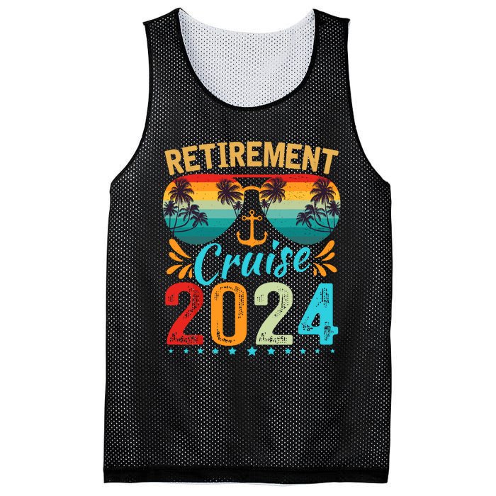 Retirement Cruise 2024 Retired Cruising Trip Vacation Mesh Reversible Basketball Jersey Tank