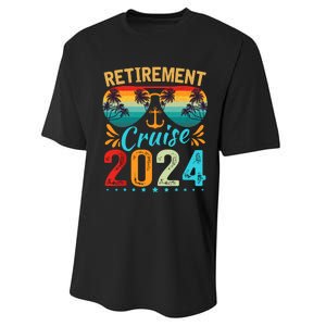 Retirement Cruise 2024 Retired Cruising Trip Vacation Performance Sprint T-Shirt