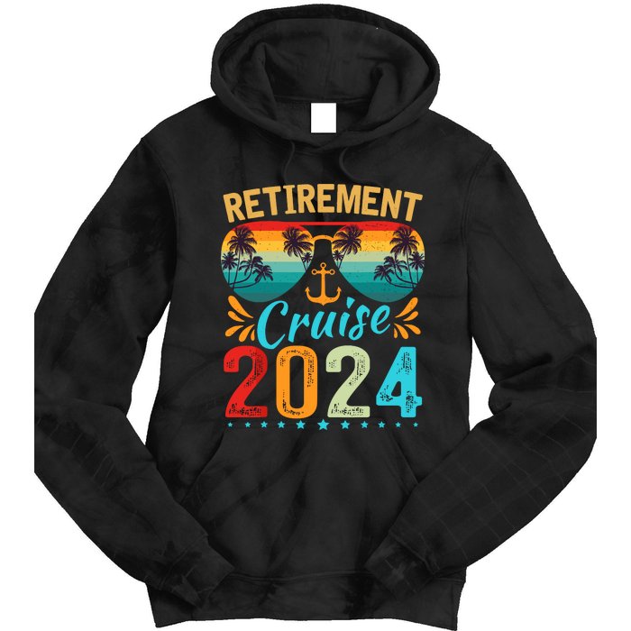 Retirement Cruise 2024 Retired Cruising Trip Vacation Tie Dye Hoodie