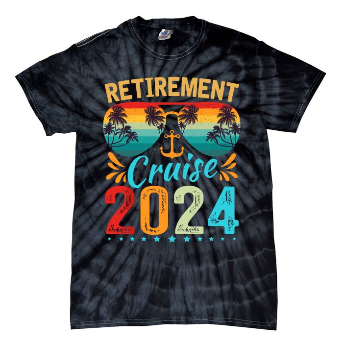 Retirement Cruise 2024 Retired Cruising Trip Vacation Tie-Dye T-Shirt