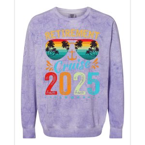 Retirement Cruise 2025 Retired Cruising Trip Vacation Colorblast Crewneck Sweatshirt