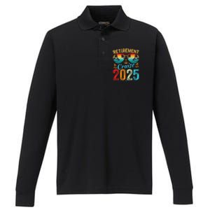 Retirement Cruise 2025 Retired Cruising Trip Vacation Performance Long Sleeve Polo