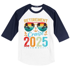 Retirement Cruise 2025 Retired Cruising Trip Vacation Baseball Sleeve Shirt