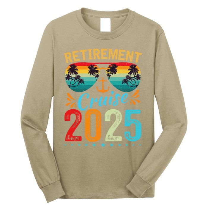 Retirement Cruise 2025 Retired Cruising Trip Vacation Long Sleeve Shirt