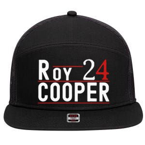 Roy Cooper 2024 President Kamala Harris Kamala 7 Panel Mesh Trucker Snapback Hat