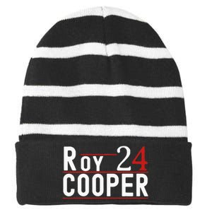 Roy Cooper 2024 President Kamala Harris Kamala Striped Beanie with Solid Band