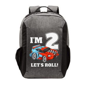 Race Car 2nd Birthday Boy 2 Two Racing Car Driver Vector Backpack