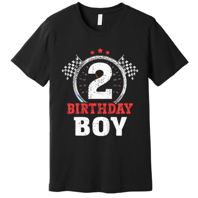 Race Car 2nd Birthday Party Supplies Premium T-Shirt